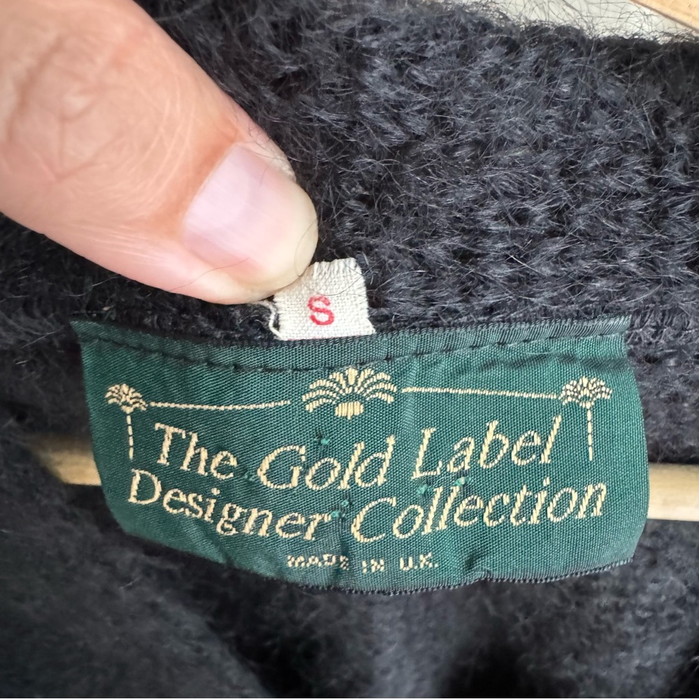 The Gold Label Designer Collection Mohair Vintage Sweater Black Made UK size S - Picture 5 of 8